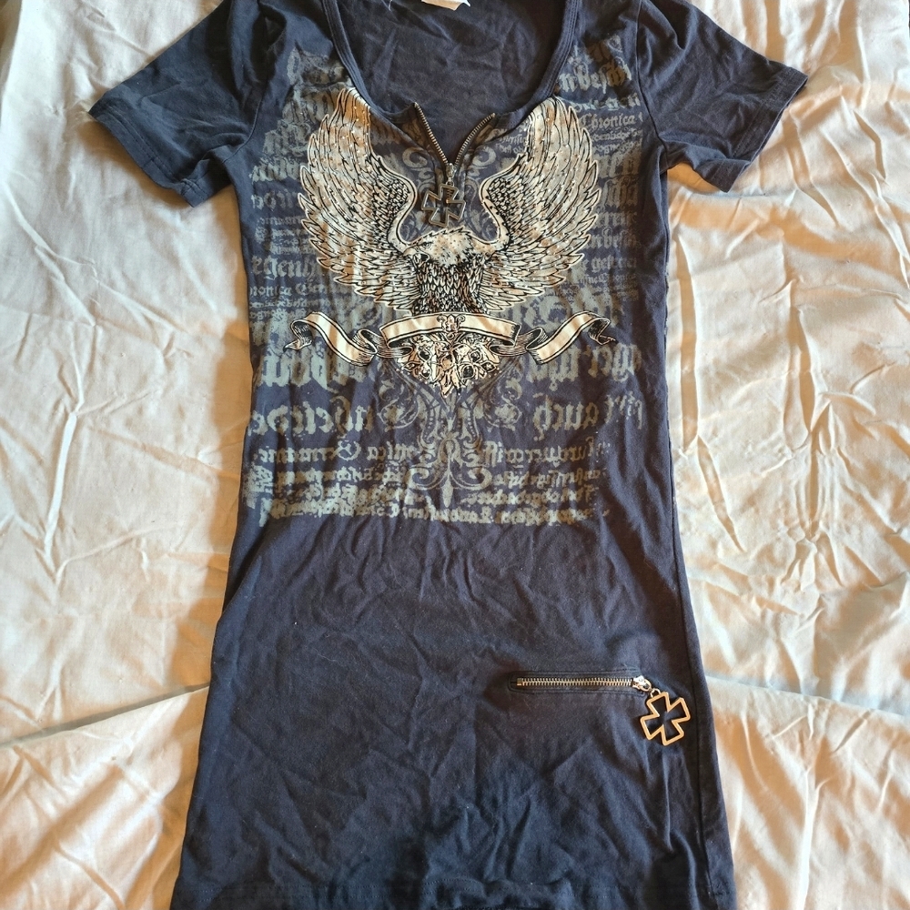 Affliction style y2k long tshirt